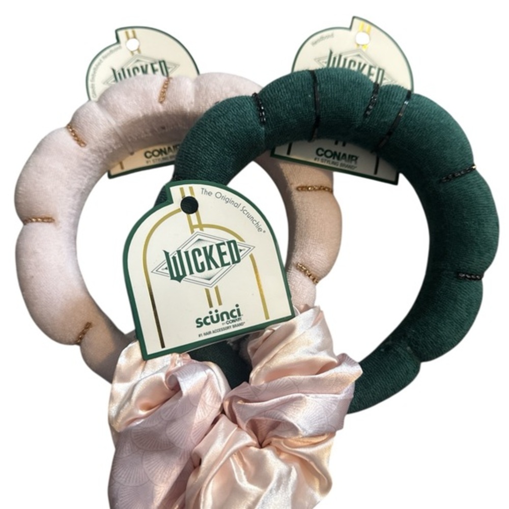 Wicked Hair Accessories - Pink and Green Set 3 piece